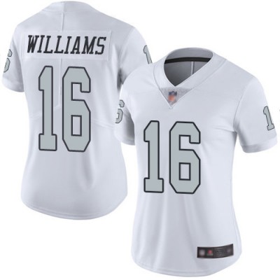 Nike Las Vegas Raiders #16 Tyrell Williams White Women's Stitched NFL Limited Rush Jersey